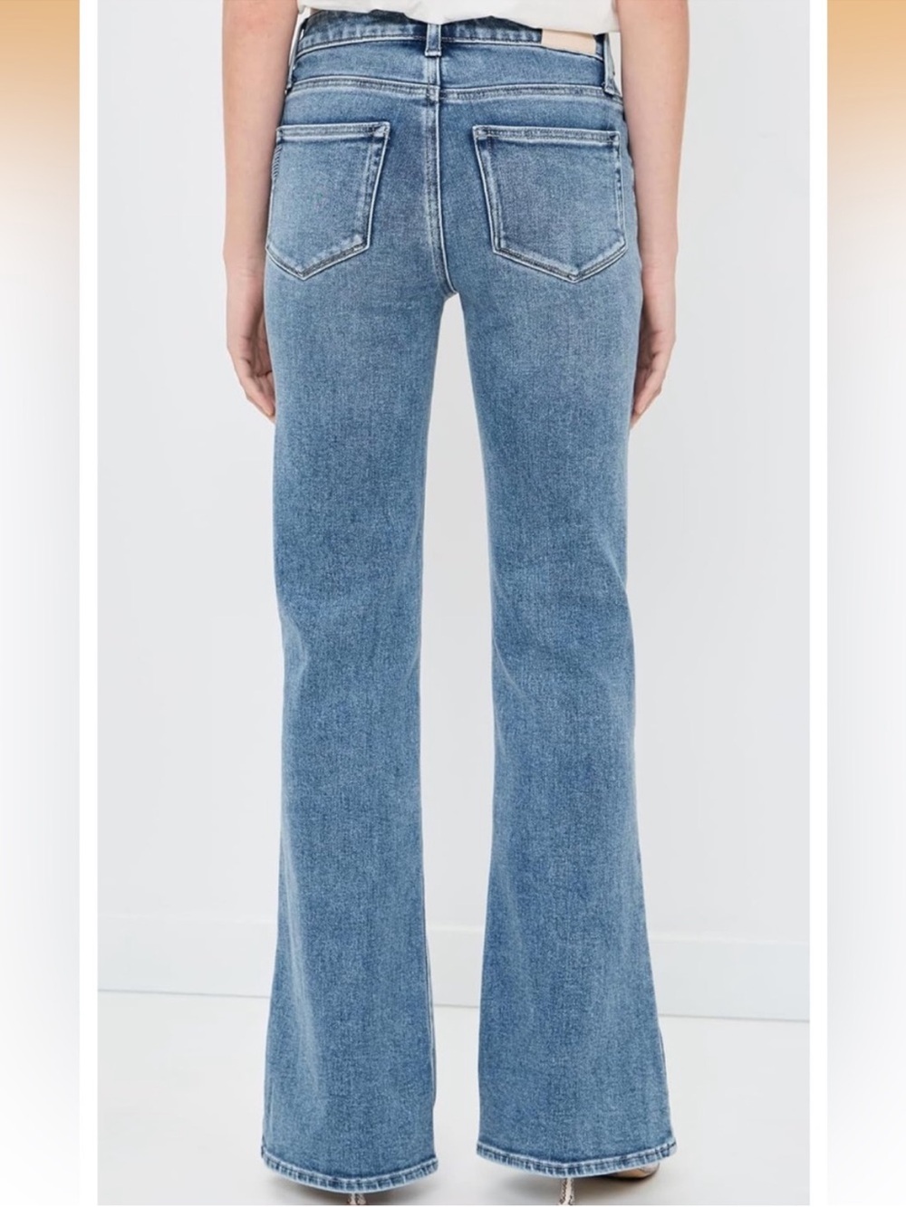 $298 NWT Paige Laurel Canyon bootcut Jeans W/ Vent in Fontessa - Picture 7 of 9